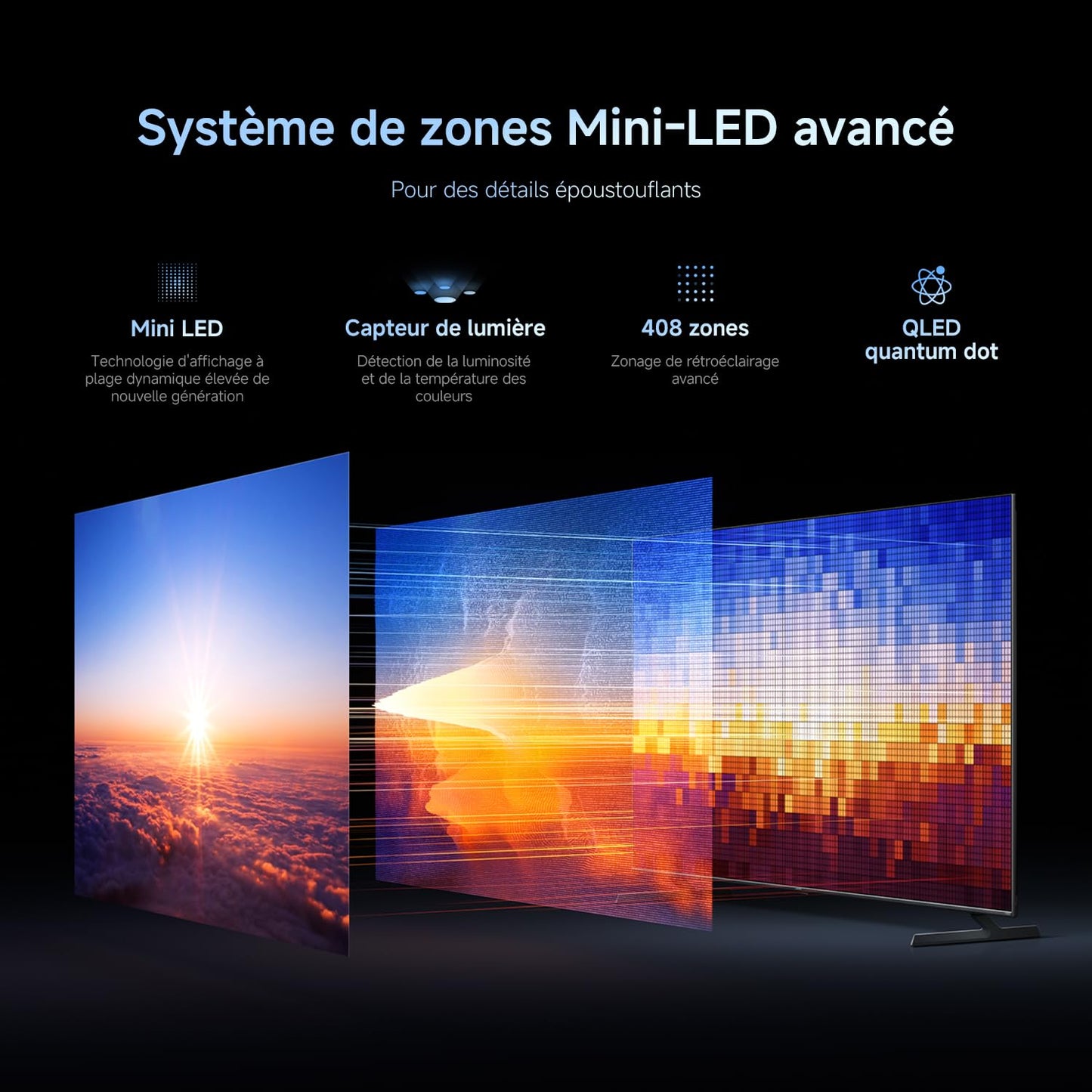 XIAOMI TV S Pro Mini LED 55, Smart TV, Dolby Vision, Dolby Atmos, QLED 4K, 144Hz, Google TV, HDR10+, Triple Tuner, DVB T2, MEMC, DTS-X, Harman AudioEFX, Prime Video, Google Assistant, AirPlay2