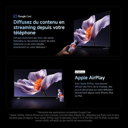 XIAOMI TV S Pro Mini LED 55, Smart TV, Dolby Vision, Dolby Atmos, QLED 4K, 144Hz, Google TV, HDR10+, Triple Tuner, DVB T2, MEMC, DTS-X, Harman AudioEFX, Prime Video, Google Assistant, AirPlay2